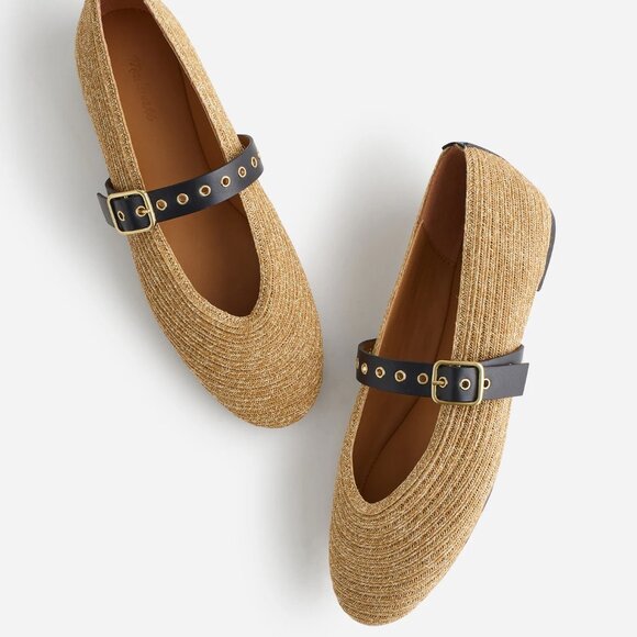 Madewell The Remy Mary Jane Flat in Natural Multi, Size 8.5 - Picture 1 of 10